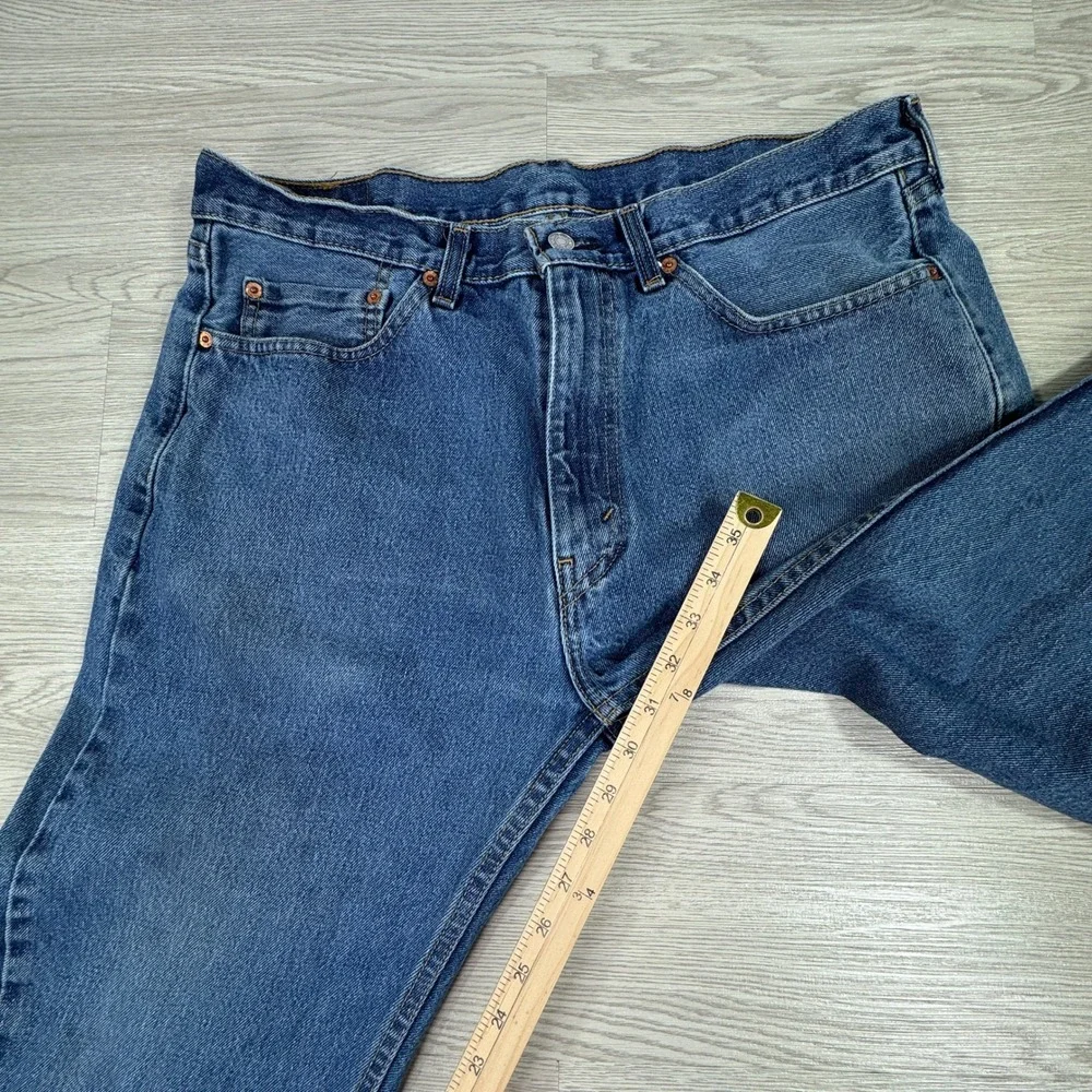 Levi's Men's Jeans 505 Regular Fit Straight Leg Blue‎ W36 L32 Cotton Denim
